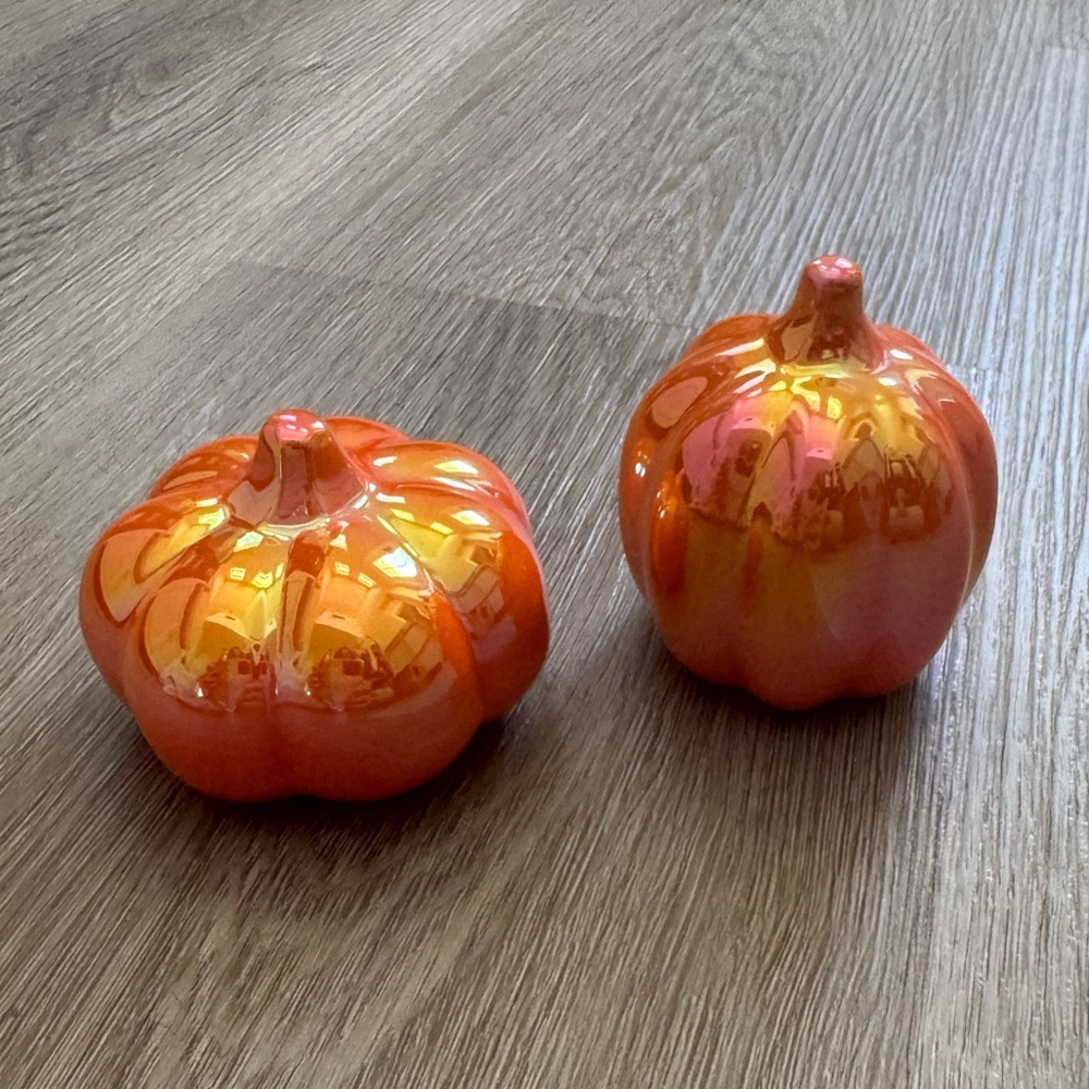 Orange Ceramic Pumpkin Decor